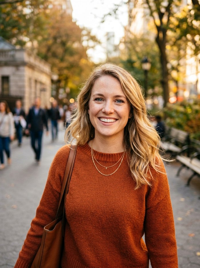 A young woman looking hopeful and ready